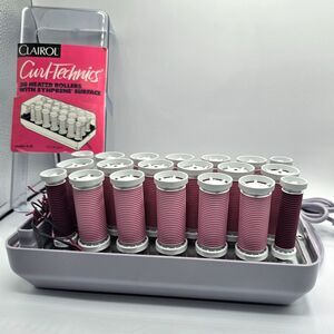 Clairol Vintage Curl Technics 20 Heated Rollers Model R-20 Complete Working Set